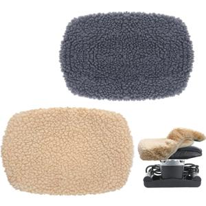Nuanchu 2 Pcs Massager Cover Rub Massager Cover Fleece Pad Cover Compatible with Jeanie Rub Massager Soft Sheepskin Pad Cover Washable Massage Pad for Comfortable and Effective Massaging