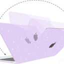 G JGOO Compatible with MacBook Air 13 Inch Case 2022 2021 2020 2019 2018 Release M1 A2337 A2179 A1932 Touch ID, Glitter Plastic Hard Shell Case + Keyboard Cover + Screen Protector, Sparkly Purple
