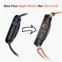 amBand 3 in 1 Metal Case Compatible with Apple Watch Series SE 3/SE 2/SE 6/5/4 44mm, W1 Protector Rugged Bumper with Watch Crown + Back Cover, Black
