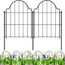 Decorative Garden Fences 17in x 10.3ft, 10 Pack Outdoor Fencing Animal Barrier Dog Border, Metal Wire Fence Panels for Garden Decor, Flower Bed Edging Borders for No Dig Patio Yard