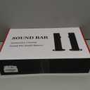 Puriom Sound Bar for Smart TV, 100W Sound Bar with Bluetooth 5.3/ARC/Opt/AUX Connect, 2-in-1 Detachable Home Soundbar, Home Theater Speaker & Bass Effect, for TV/PC/Projectors (Black)