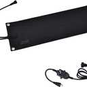 1 Pcs Heated Snow Melting Mat, 10 x 30 in Non-Slip Rubber Heated Outdoor Mats, Snow and ice Melting Mats FOI Winter Outdoor Stairs, Steps, Walkways, Driveway, Doorways, 2 in/h Melting Speed, Black