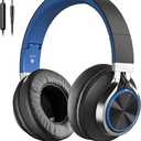 COOSII AC01 OverEar Headphones Wired, Passive Noise Isolating Corded Stereo Headsets with Mic Volume Control for Adults Teens 3.5mm for Chromebooks, Laptop, Computer, Tablets, Travel (Black Blue)