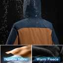 CAMEL CROWN Men's Winter Ski Jacket Mountain Snow Coats Waterproof Detachable Hood Windproof Fleece Rain Jackets (XXXL)