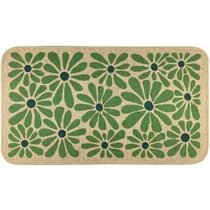 SHIYUE Spring Green Floral Decorative Doormat, Seasonal Summer Low-Profile Switch Rug Door Mat Floor Mat for Indoor Outdoor 17x29 Inch SYCH01