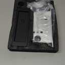 Modern Pocket Door Hardware - Privacy Lock with Finger Flush Pulls for Sliding & Folding Doors (Black, No Key)