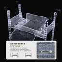 Adjustable Turtle Basking Platform, 16-19 Inch Wide, Slip-Resistant Ramp, Acrylic, Transparent, Ideal for Turtle Tank Accessories