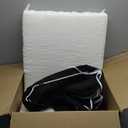 Patio Chair Cushion 19x19x3 Inch Outdoor Waterproof Seat Cushions Indoor Double Piping Durable Comfortable Square Dining Chair Pads Black with Zipper Chair Pad-Set of 2