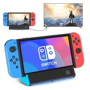 Switch Dock, TV Dock Station for Switch/Switch OLED，with 4K@60Hz HDMI Output/Type C Port/USB 3.0 Port for Nintendo Switch Dock（Incompatible with Nintendo Switch 2）
