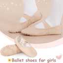 Ballet Shoes for Girls Toddler Kids Ballet Slippers Women Split Sole Leather Ballerina Dance Shoes (Beige)