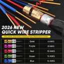 Mriykio Wire Stripper Tool, US Regulations Wire Stripper for Drill & Wire Twisting Connector Set, Electrician Tools Set, 8 in 1 Quickly Wire Strippers Professional Wire Twister Tool for Drill (8pcs)