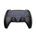 JDDWIN LED Wireless Gaming Controller for PS5/PS4/PC/Steam Deck,Hall Effect, Trigger Stops, Mappable Buttons, Bluetooth Audio,Marco, Turbo, Vibration, 6-Axis Motion Contro Gamepad with Speaker (Black)