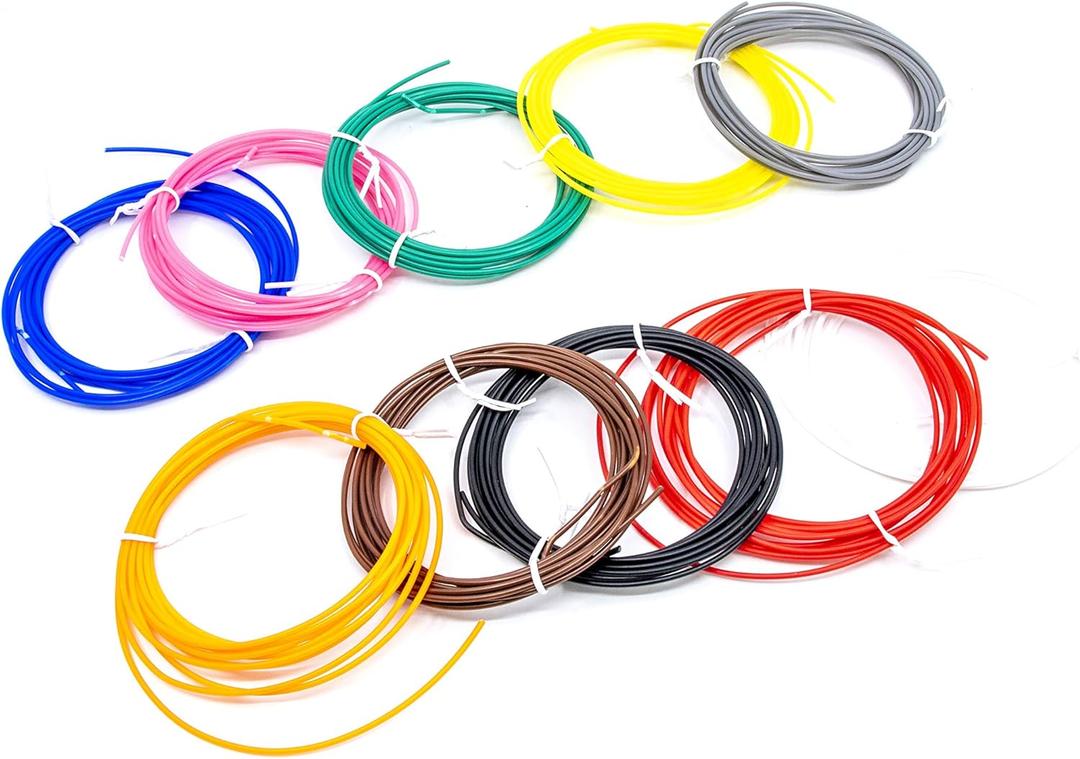 SCRIB3D 3D Printing Pen ABS Plastic Filament Refill Pack (10 Assorted Colors, 10 Feet Each),Filament- 10 Pack - 100 Ft