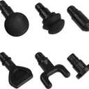 Cosmos 6 Pcs Massage Gun Heads Replaceable Attachment Adapter Deep Tissue Massager Gun Accessories in Assorted Functions for Runner Athletes Muscle Relaxation, Massage Head Outer Dia.18.6 mm (0.73 in)