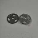 HulkFit 1 inch or 2 inch Cast Iron Weight Plate Set with Multi-Grip Handles and Enamel Coated for Barbells & Strength Training - Grey 2 Pack