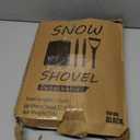 Snow Shovel, Snow Shovel for Driveway with Assist D-Handle and 11-Inch Blade, 42-Inch Adjustable Portable Survival Shovel for Driveway, Cars, Snowmobiles, Camping and Emergency (Black)