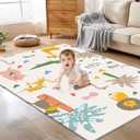 XVISHX Baby Play Mat, 71 x 59 Inch Play Mat Perfect for Use Baby Playpen, Foldable Baby Foam Playmat for Floor, Portable Waterproof Activity PlayMats for Babies, Infants and Toddlers
