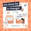 Pura Baby Diapers Size 3 (16-28 lbs) 64 Count Sensitive Skin | 12 Hour Leak Protection, New Blowout Blocker, Cloud Soft, Totally Chlorine Free*, Allergy UK Certified