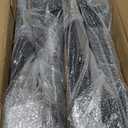 24 inch Fence Post Anchor Ground Spike Heavy Duty Metal Black Powder Coated Fence Stakes Post Base, 4x4 Inch (Inner Size 3.6"x3.6"), Pack of 4