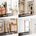SCWF-GZ 57x20 Door Hanging Full Length Mirror, Floor Stand (Height 5.7ft just Body in1.3ft) Wall Mounted Metal Frame Rectangle Dressing Mirrors for Bedroom Room 57 inch Gold