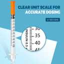 0.5mL Syringe 30G 5/16 Inch U-100 8mm, Individually Wrapped, Pack of 25