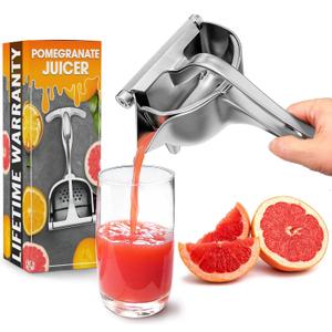 Hand Juicer Squeezer Pomegranate Juicer - Aluminum Manual Hand Press Juicer, Comfortable Ergonomic Grip for Efficient Juice Extraction of Pomegranates, Citrus, and other Fruits | Durable, Compact