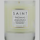 Saint Scented Votive Candle with Prayer, Prayer Coin, and Holy Oil, Soy Coconut Aromatherapy Candle with 15 Hour Burn Time