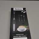 Milk Frother Handheld Rechargeable, Frother Wand Drink Mixer Electric Whisk for Coffee, Detachable With 3 Stainless Whisks, Hand Mixer for Lattes, Cappuccino, Matcha, Egg, No Stand,Black