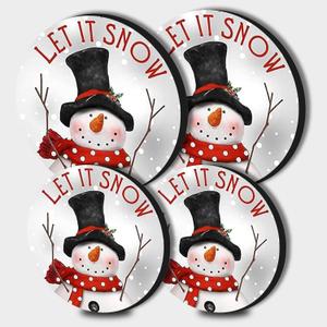 Snowman Stove Burner Covers, Christmas Decor Gas Stove Burner Covers 8 10 Inches Stove Top Covers Electric Stove 2 Pcs Metal Stove Cover Gas Stove Top Covers, Cooktop Decorative,Xmas Decorations