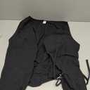 Women's Tie Front Sleeveless Vest Tank Top Y2K Crop Top Going Out Western Outfits, Medium