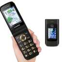 Flip Mobile Phone For Seniors With Dual Screen, Exquisite Craftsmanship And HD Camera, Large Buttons, Loud And Clear Sound, 4800 mAh Battery (Black)