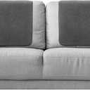 Frienda 2 Pieces Headrest Covers for Recliners Covers Sofa Headrest Protector Sherpa for Recliner Chair Couch Furniture Non Slip for Living Room (Dark Gray)