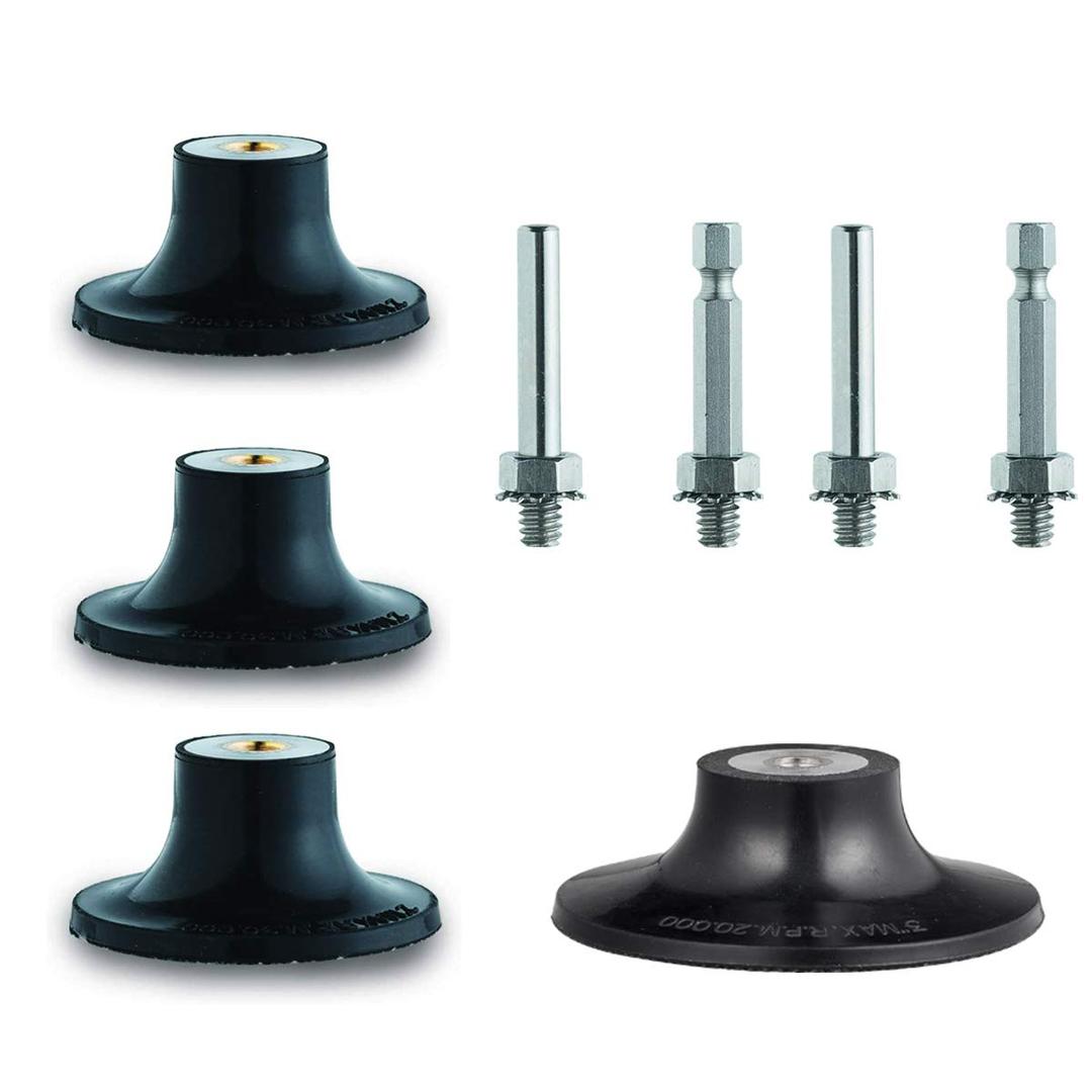Quick Change Disc Pad Holder, 4 Pack Roll Lock Disc Holder, with 1/4" Shanks for Die Grinder Accessories