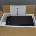 ChooChoo Black End Tables Living Room Set of 2, Narrow Side Table with Storage Shelf, Modern X-Design Slim End Table for Living Room, 11.8" D*23.6" W*23.4" D