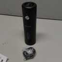 CIRCLE JOY Electric Pepper Grinder Rechargeable, Automatic Pepper Mill with 110ml Container, External Adjustable Coarseness, White Led Light and One-Handed Operation, Black