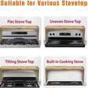 Bamboo Wood Over the Stove Spice Shelf for Kitchen Storage, 31.5" Spice Rack Organizer Stove Top Shelf with 6 hooks, 11.4" Height Extra Oven Back Sink Countertop, Easy to Assemble