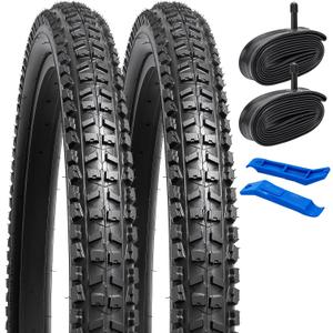 YUNSCM 2 PCS 26" Mountain Bike Tires 26x2.30/56-559 Compatible with 26x2.25 26 x 2.30 26x2.35 Bicycle Tires (Y-1125)