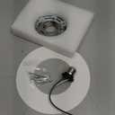 Recessed Can Light Conversion Kit for 5" and 6" Ceiling Fixtures - Pendant/Hanging Light Upgrade, Compatible with Ceiling Fans, Includes 7" Flat Steel Medallion, White Finish