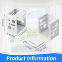 Jetec 2 Pieces 1 Inch Mini Blind Brackets White Plastic Profile Box Mounting Window Blinds Headrail Bracket