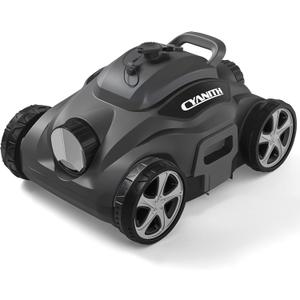 110 Mins Runtime Pool Vacuum for Above Ground Pool, Cordless Robotic Pool Cleaner for Flat Inground Pools up to 1,076 Sq. Ft, Automatic Self-Parking with Dual Strong Brushless Suction Motors