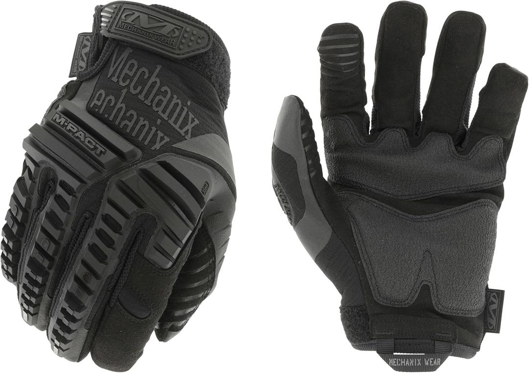 Mechanix Wear: M-Pact Covert Tactical Gloves with Secure Fit, Touchscreen Capable Safety Gloves for Men, Work Gloves with Impact Protection and Vibration Absorption (Black, Large)