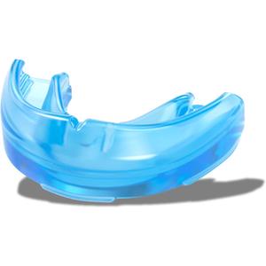 Shock Doctor Orthodontic Mouth Guard Braces for Sports, Hockey, Lacrosse, Football, Baseball, Upper Teeth Protection, Adult Size (Blue)