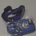 TCMT Dot Youth & Kids Motocross Offroad Street Blue Flame Motorcycle Youth Helmet Dirt Bike Motocross ATV Helmet+Goggles+Gloves S