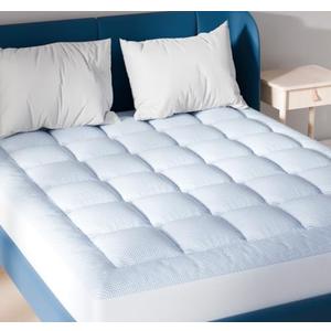 Niagara Cooling Queen Mattress Topper - Pillow Top Mattress Cover Quilted Fitted Cooling Topper for Back Pain Deep Pocket Fits 20 Inches (60x80 Inches)