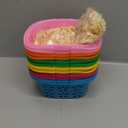 Zcaukya 12 Packs Easter Baskets, 6.5"x4.5"x3.2" Colorful Kids Baskets with Handles, Empty Plastic Easter Basket for Egg Hunt Party Favors