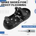 Epoxy Spiked Shoes,Includes 36 Replaceable Spikes, with Heel Strap for Epoxy Flooring Coating, Slip-on Design for Safe Walking on Floor Leveling Compounds, Concrete Resin, Size 8-9