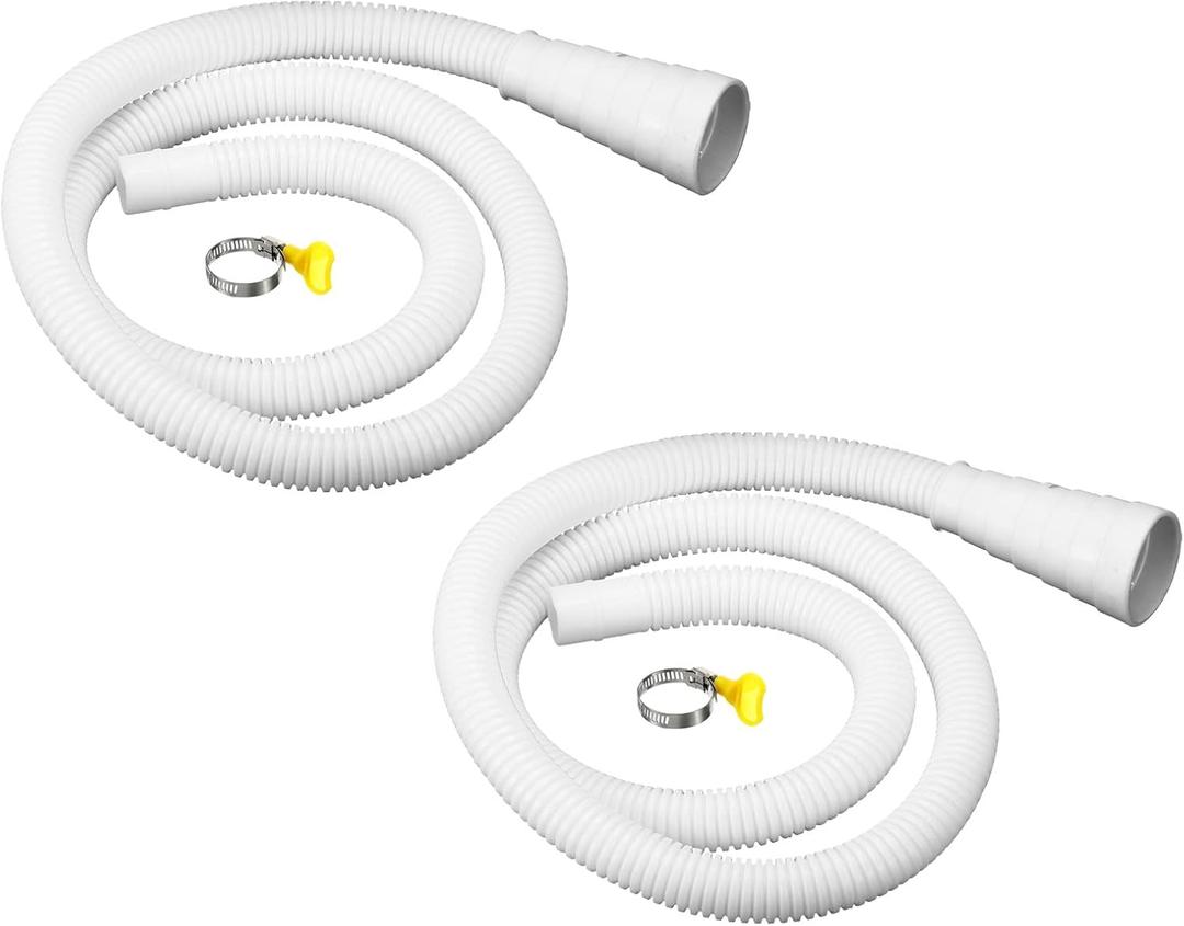 MECCANIXITY Universal Air Conditioner Drain Hose Multiple Size Connector 20-30mm ID 3.3ft with Clamp for AC Units Washing Machine Faucet, White Pack of 2 MECCANIXITY Universal Air Conditioner Drain Hose Multiple Size Connector 20-30mm ID 3.3ft with Clamp for AC Units Washing Machine Faucet, White Pack of 2