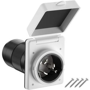 Kohree 50 Amp RV Plug Twist Lock Inlet, Shore Power Inlet Plug NEMA SS2-50P 125V/250V RV Power Receptacle for Marine Boat Trailer Camper Shed, ETL Listed