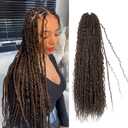 Boho Island Twist Crochet Hair 24 inch Senegalese Twist Crochet Hair with Soft Curly Ends 8 Packs Pre-looped Bohemian Goddess Twist Synthetic Braids Crochet Hair for Black Women (24Inch,4#)