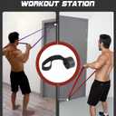 Resistance Bands Set - Pull Up Bands for Men Women, Exercise Bands Resistance with Door Anchor, Training Poster & Pouch for Body Stretching, Pull Up Assist ((15-170LBS) - Colorful-black/red/yellow/purple/green/blue)